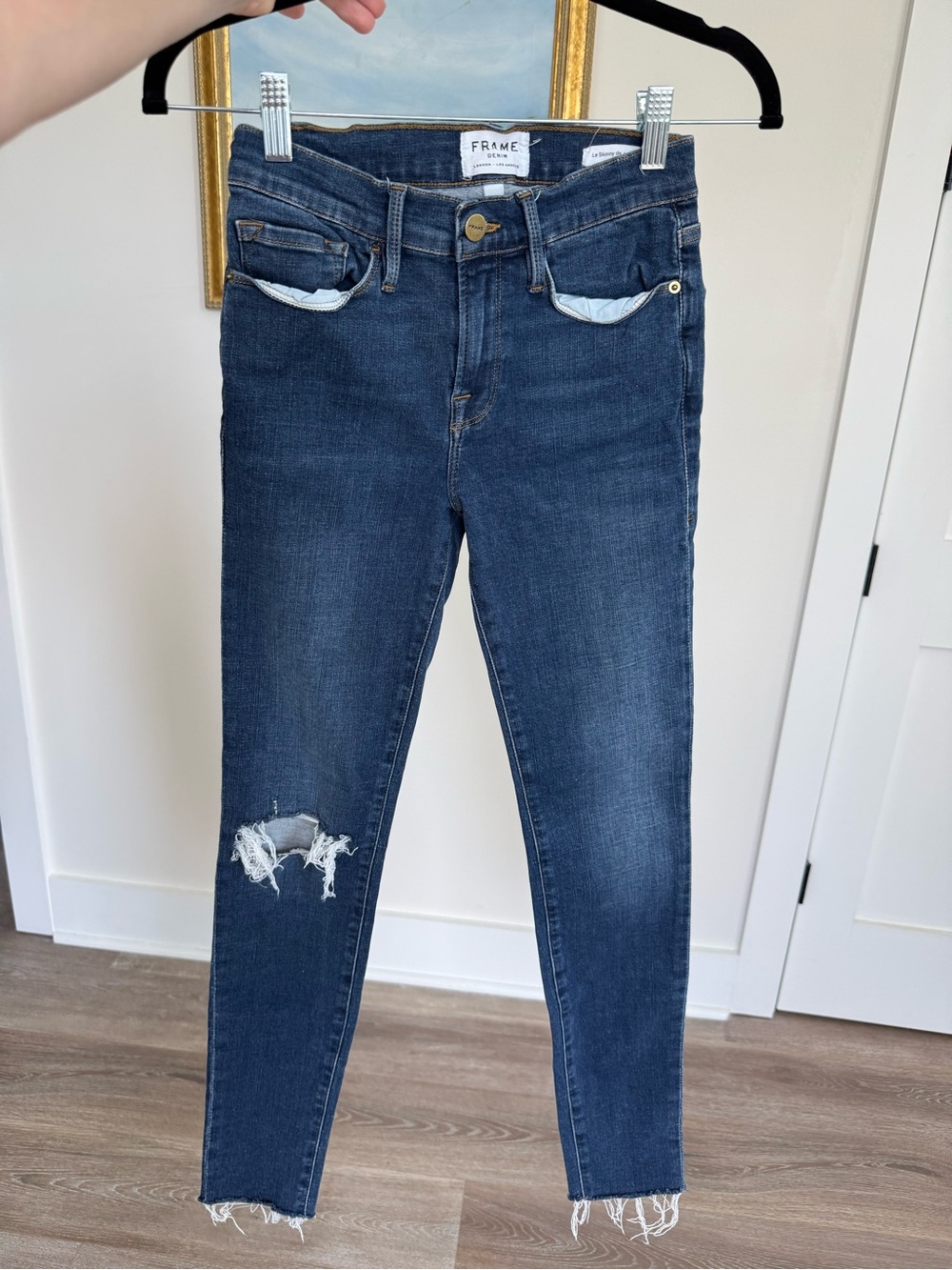 Frame denim ripped jeans